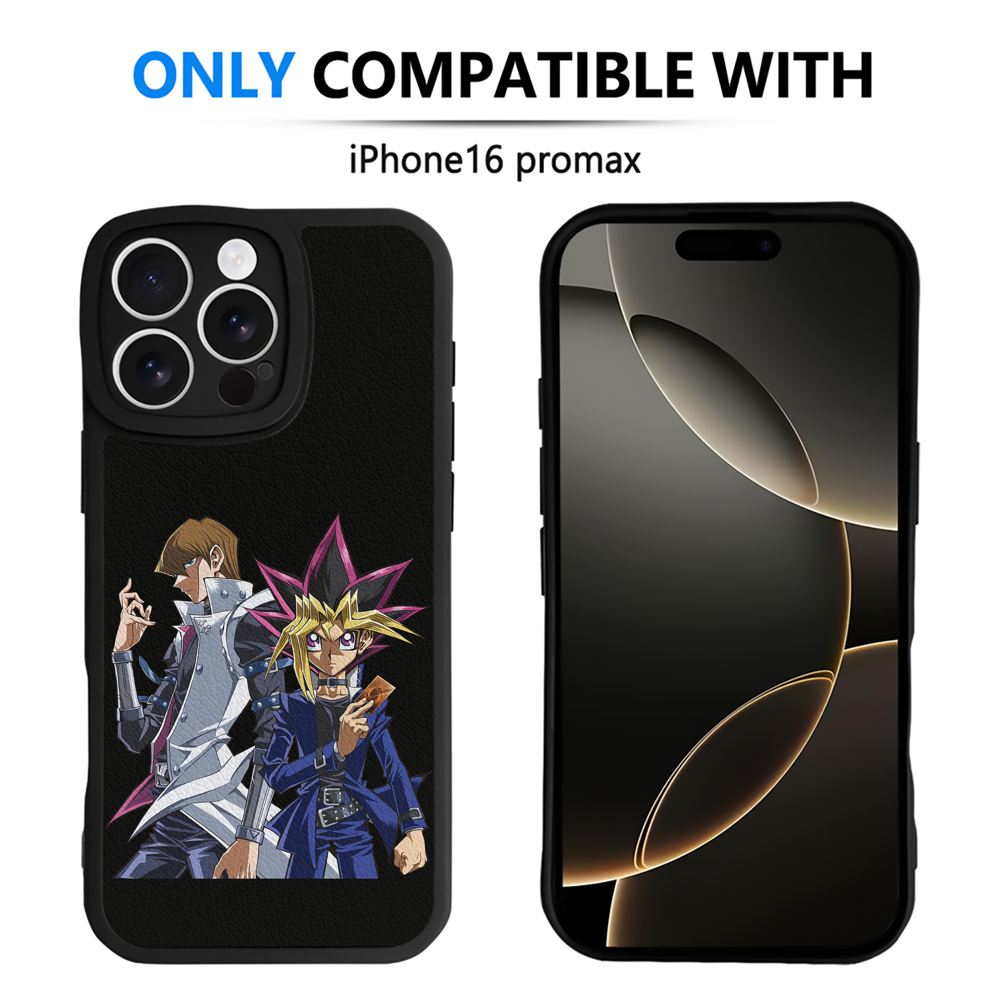 （画像用） 遊☆戯☆王 Yu-Gi-Oh! 【iPhone 16シリーズ対応】シリコンスマホケース（レザー調） 材質：シリコン